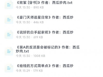 作者西瓜炒肉合集  15篇 