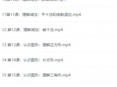 常青藤幼升小数学训练营-51课 幼儿家长必备！教孩子开窍！