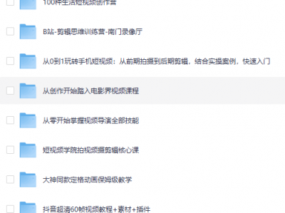 视频剪辑制作付费教程合集! b站抖音各平台