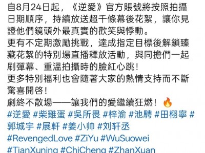 超千条花絮！这一天不得放个十条八条的呀